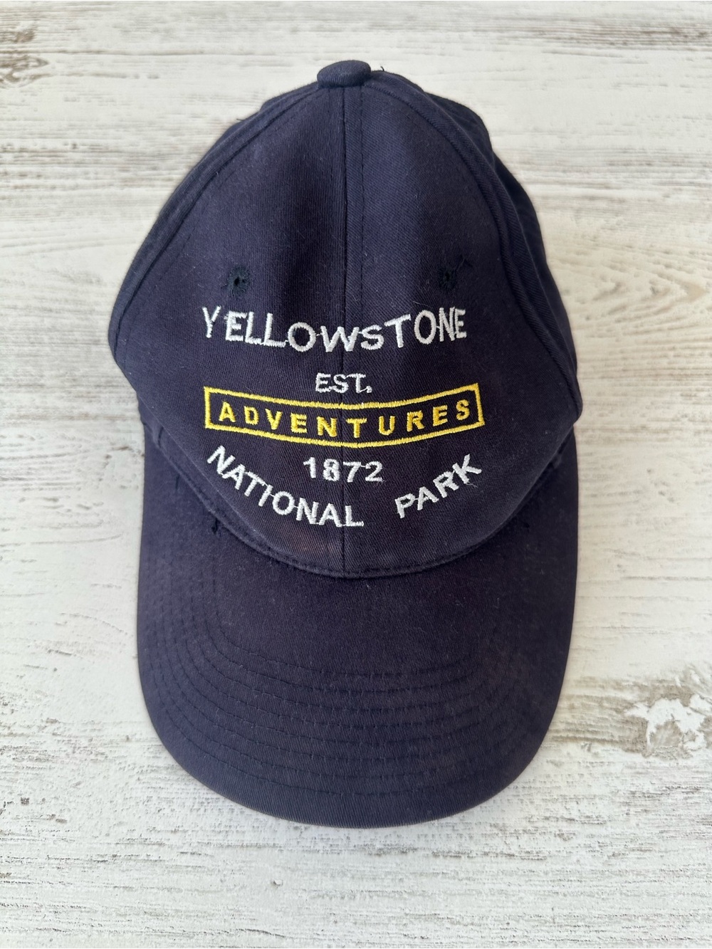 Yellowstone National Park Embroidered Souvenir Baseball Hat Leather Strap